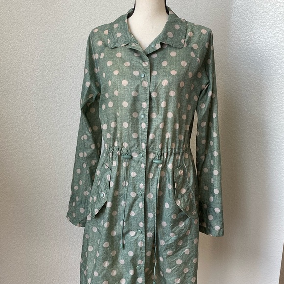 Cath Kidston Rain Jacket Windbreaker Lightweight Trench Coat Size Small - Picture 2 of 7